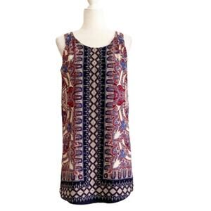 Lila Rose Dress Floral Paisley Print Sleeveless Shift Summer Tank Dress Size 2
